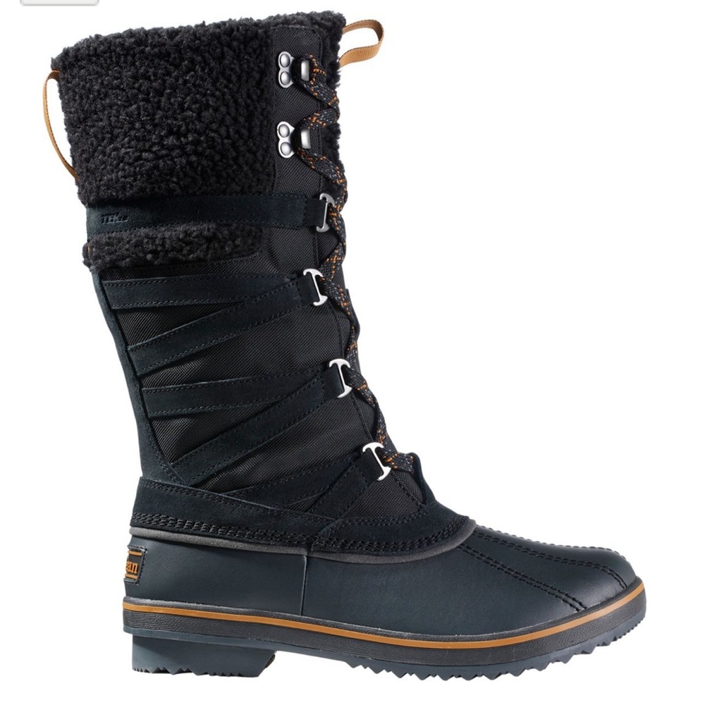 LL Bean Rangely Black Winter Boots size 8